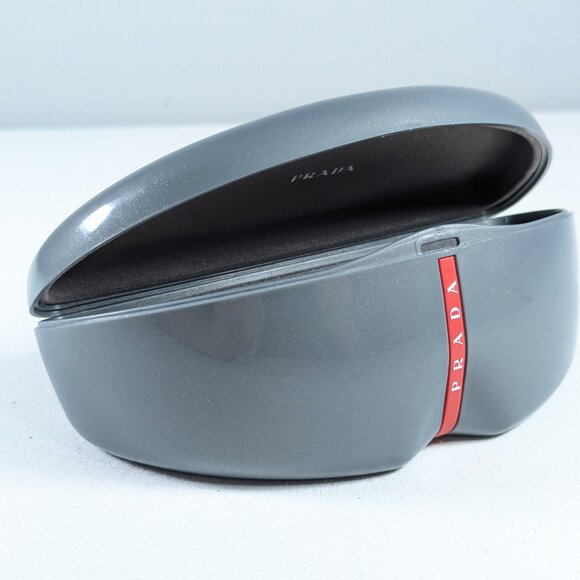 Prada Sport Authentic Eyeglasses Glasses Hard Large Grey Clamshell Case ONLY - Picture 6 of 9